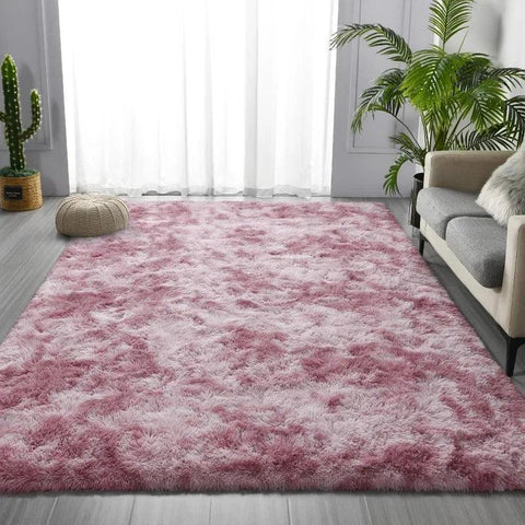 Large Shag Area Rugs, Tie-Dyed Plush Fuzzy Rugs for Living Room, Ultra Soft Fluffy Furry Rugs for Bedroom