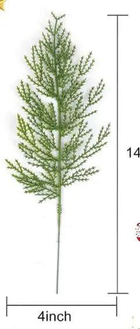 20 Pcs Artificial Cedar Faux Cedar Spray Branches Cedar Twig Stems Picks Plastic Greenery Ceder Stems Artificial Flower Packs