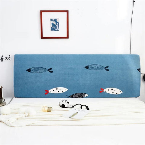 Geometric Headboard Cover Nordic Style Elastic Soft Comfortable Polyester Fabric Bed Head Cover Dust Proof Protector Decoration