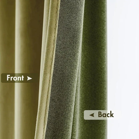 Curtains Thermal Insulated Blackout Curtain Drapes for Bedroom Living Room Darkening  Long Curtains Panels Rod Pocket Set of 2