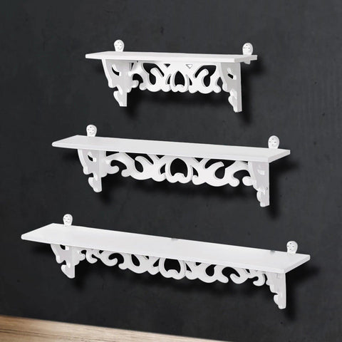 Floating Wall Storage Rack Set of 3 Shabby Floating Wall Shelves Bookshelf Display Wall Shelf Storage Rack Display Wall Shelf