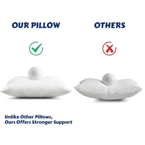 Queen Size Bed Pillows, Adjustable Insert Provides Stronger Support, Extra Firm for Back, Stomach and Side Sleeper