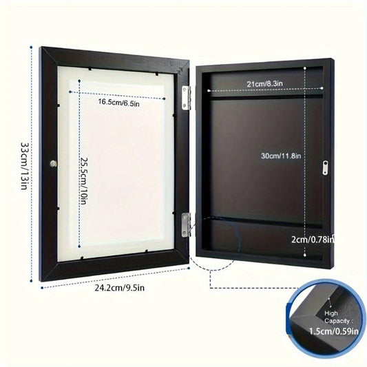 1/2Pcs Art Photo Frame, Front Opening Art Picture Frame Changeable, Hanging, Suitable for Home Room Wall Decoration