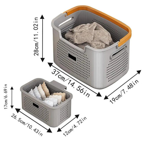 Dirty Clothes Hamper Breathable Dirty Clothes Laundry Basket with Handle Small Space Freestanding Storage Bins Dirty Clothes