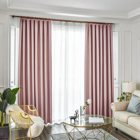 Modern Sky Blue Blackout Curtains for Living Room Bedroom Blackout Window Treatment Chidren’s Curtains Door Drapes Cortinas 80%