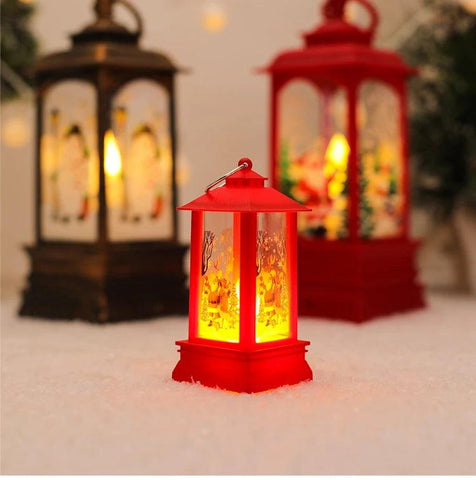 Christmas Telephone Booth Shaped Night Light Xmas Led Lantern Christmas Decoration 2024 for Home Navidad Noel Gift New Year 2025