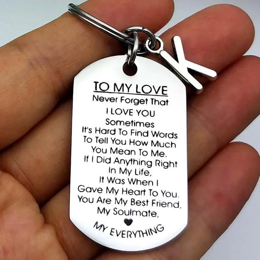 Anniversary Gfits for Him Her To My Love Keychain Gift for Husband Wife Boyfriend Girlfriend Women Men birthday present