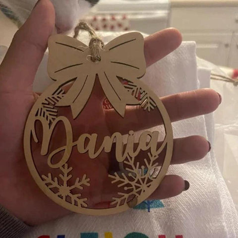 Custom Christmas Different Names Tree Hanging Ornament Personalized Wooden Bauble Christmas Decoration DIY Wood Gift  2023