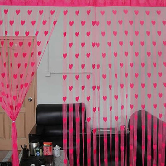 Line Heart Decor Curtains Novelty  Window Living Room Curtain Divider String Home Decorations Curtain  Tassel Door