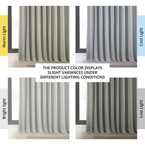 Blackout Velvet Curtains 120 Inches Long Extra Wide Heat & Full Light Blocking Blackout Curtain 100W x 120L, Reflection Grey