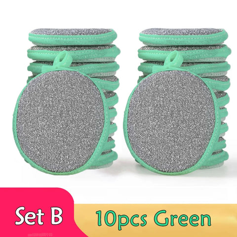 5/10Pcs Double Side Dishwashing Sponge Dish Washing Brush Pan Pot Dish Wash Sponges Household Cleaning Kitchen Tools