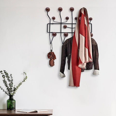 14 Hooks Bubble Wall Mounted Coat Rack Entryway Hanging Coat Hat Stand