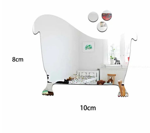 1 set 3D Acrylic Mirror Wall Sticker Bathroom Mirror Stickers Woman&Man Toilet Sign Washroom Door Home Hotel Sign Home Decor