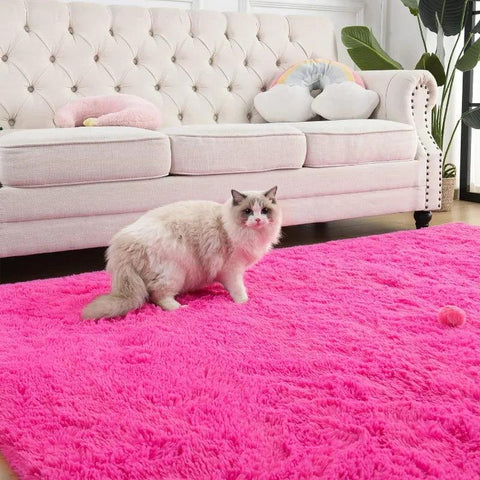 Large Area Rugs for Living Room Bedroom, Fluffy Kids Room Plush Shaggy Nursery Rug Furry Throw Carpets for Boys Girls