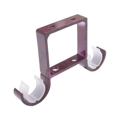 Window Hardware Curtain Rod Holders Double Rod Bracket Heavy Duty Aluminum Alloy Ceiling Mount Holder for Curtain Rod