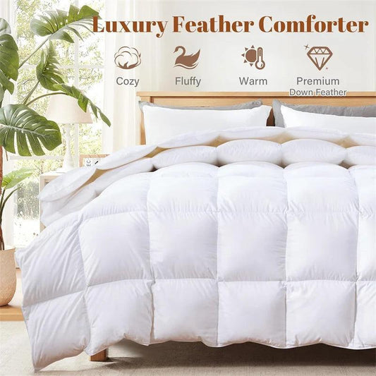 Winter Cotton Goose Down Duvet Insert Five-Star Hotel Quilt Super Soft Fluffy Customizable Comforter for All Season Luxurious