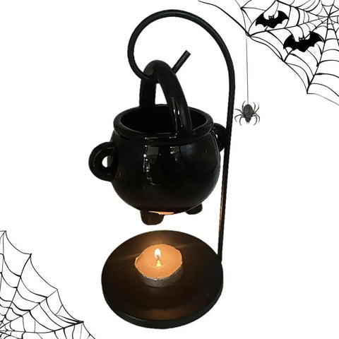 Hanging Cauldron Wax Burner Tealight Candle Holder Oil Burner Witches Witchcraft Home Yoga Room Meditation Decor Aroma Diffuser