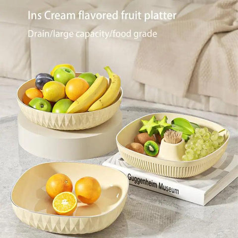 Countertop Fruit Bowl Portable Snack Tray Fruit Bowl Table Centerpiece Multipurpose Snack Platter Serving Bowls For Dormitory