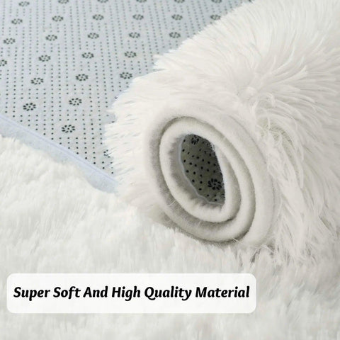 Fluffy Rugs for Bedroom Fuzzy Area Rugs for Living Room Soft Kids Carpet Non Slip Rugs for Hardwood Floors Room Decor