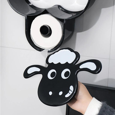 Toilet Paper Holder Shelves Sheep Funny Animal Toilet Paper Storage Funny Wall Mount Toilet Paper Storage for Bathrooms Kitchen