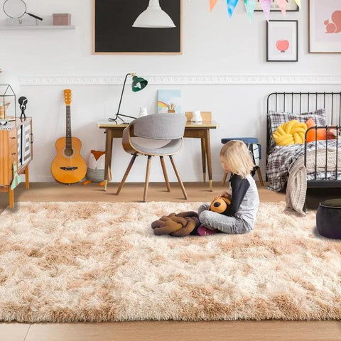 Large Area Rugs for Living Room Bedroom, Fluffy Kids Room Plush Shaggy Nursery Rug Furry Throw Carpets for Boys Girls