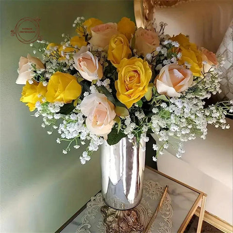 20PCS Babies Breath Artificial Flowers Plastic Gypsophila DIY Floral Bouquets Arrangement for Wedding Home Room Decoration