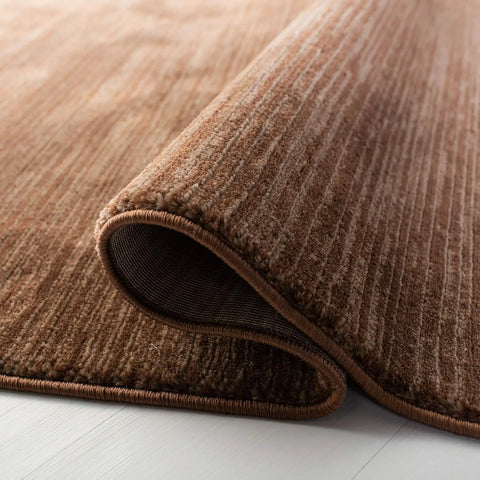 Vision Collection Area Rug - 8' x 10', Brown, Modern Ombre Tonal Chic Design, Non-Shedding & Easy Care