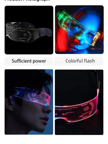 1pc, LED Glasses Glow Glasses Glow LN The Dark Cool Glasses MusicParty Decoration Christmas Neon Light Glasses