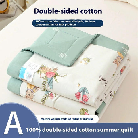 Summer Thin Quilt Comforter Soft Air conditioning Four-season Quilt Duvet Blanket Bed Blanket Bed Silky Comforter Lightweight