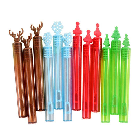 12/36Pcs Christmas Bubble Wand Soap Tube Empty Bottle 2024 Christmas  Decor New Year Kids Gift Kids Birthday Party Favors Toy