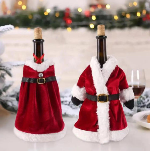 Christmas Wine Bottle Cover Merry Christmas Decoration For Home  Christmas Ornaments Decor Happy New Year 2025 Navid Noel