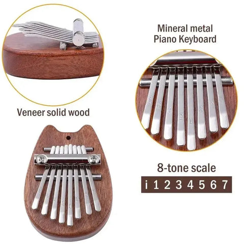 8 Key Mini Wooden Kalimba High Quality Exquisite Finger Thumb Piano Marimba Musical Good Accessory Pendant Gift