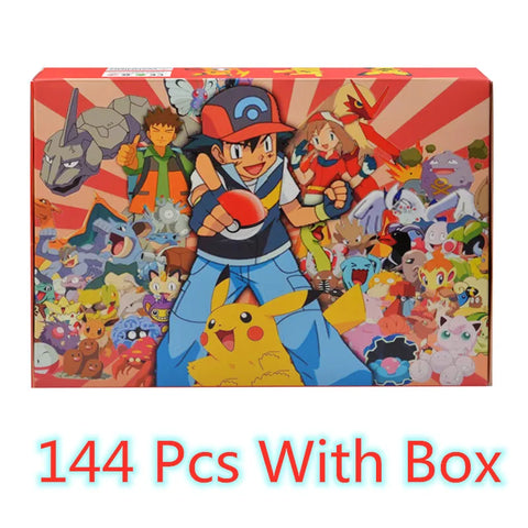 144 Style Pokemon Figure Toys Anime Pikachu Action Figure Model Ornamental Decoration Collect Toys For Children's Christmas Gift