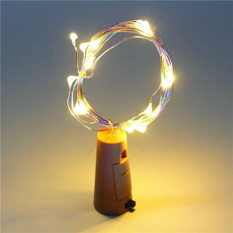 Bar LED Wine Bottle Cork 2M String Lights Christmas Decoration Led Lamp Bottle Fairy Lights Holiday Copper Wire Lights String