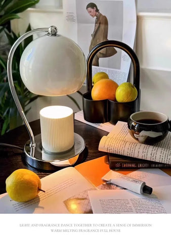 Nordic Candle Warmer Lamp With Timer Melting Candle Lamp Bedroom Ins Stlyle Girl Bedside Lamp Romantic Aroma Diffuser Lamps