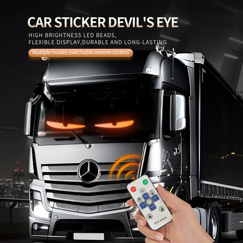 Devil's Eye Truck Windshield Remote Control Flexible Led Eye Animation Display Smart Scrolling Message Eye Soft LED Sign Board