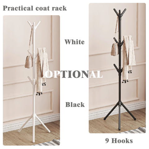 Multi Hook Coat Racks Easy To Move Clothes Rack Home Living Room Indoor Floor Standing Storage Clothing Coat Racks