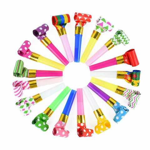 20/50Pcs Party Blowout Whistles Kids Birthday Party Favors Cheer Props Pinata Filler Wedding Gift Christmas New Year Noise Maker