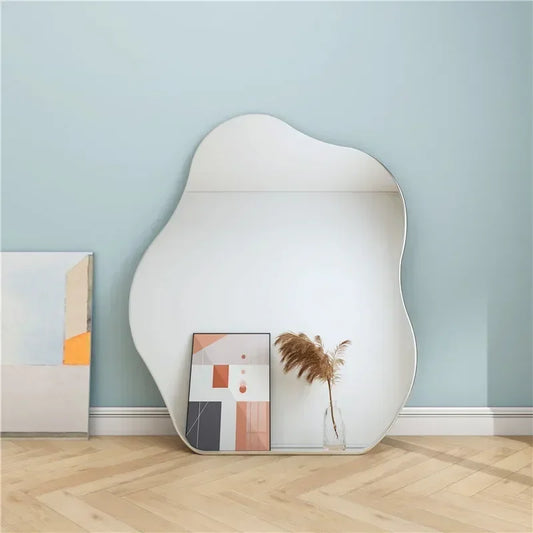 Irregular Mirror Nordic Bathroom Acrylic Wall Decorative Mirrors Shatterproof Cloud Shape Wall Mirror Stickers Home Decoration