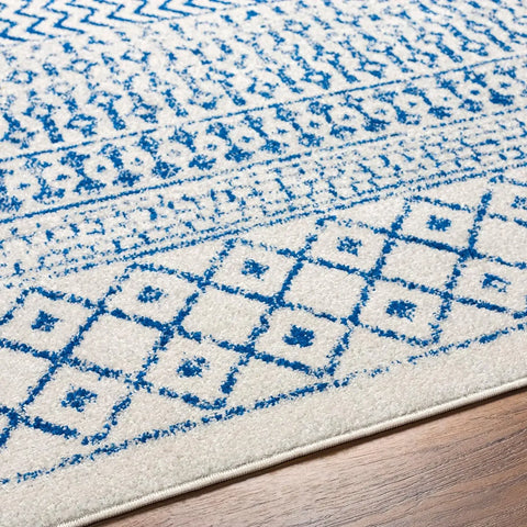 Artistic Weavers Northern Boho Moroccan Area Rug, 9 "x 12", 6 ", Cream, Royal Blue