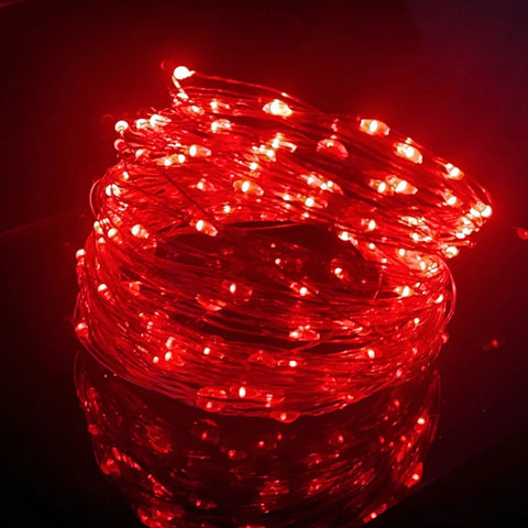 Led silver Wire Fairy Lights USB Powered LED String Lights outdoor waterproof Garland For Christmas Party Wedding DIY Decoration