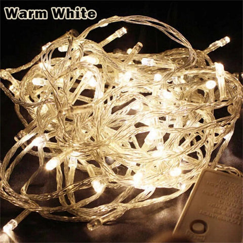 110 /220 V Outdoor 10M 100LED String Lights Garland  Waterproof Fairy Light Christmas Wedding Party Holiday Gardening Decoration