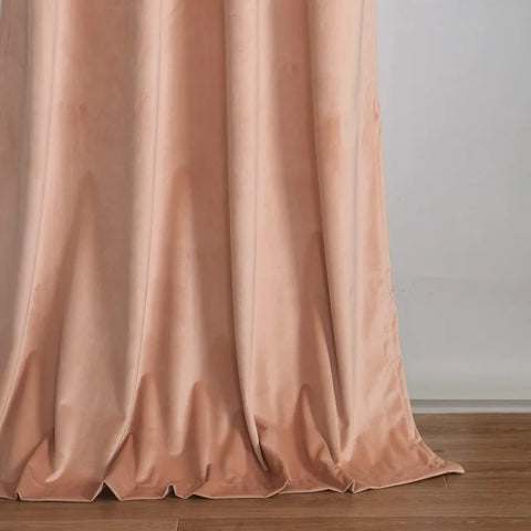 Velvet Curtains 2 Panels Set, Block Light Thermal Insulated Velour Rod Pocket Drapes for Bedroom and Living Room