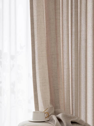 Japanese style thickened cotton and linen semi shading curtains for bedrooms, living rooms, and curtains