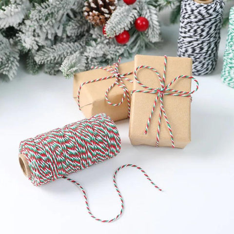 Christmas Wrapping String Rope Merry Christmas Decoration For Home 2024 Navidad Natal Noel Gift Box Packaging Rope New Year 2025