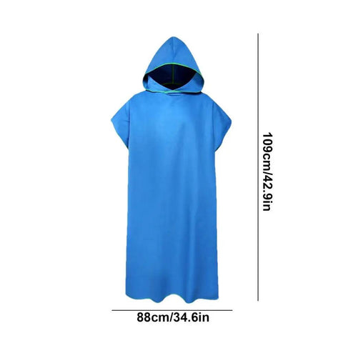 Surf Poncho Absorbent Microfiber Swimming Adult Bathrobe Quick-Drying Beach Poncho Wearable Blanket Spa Robe For Aquatics Home