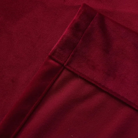 Velvet Curtains 2 Panels Set, Block Light Thermal Insulated Velour Rod Pocket Drapes for Bedroom and Living Room