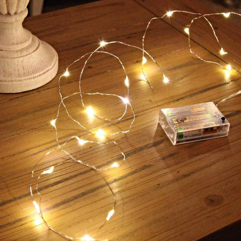 Fairy Lights Battery Operated Wedding Centerpiece Table Decorations Party Christmas Copper Wire String Lights Battery Powered