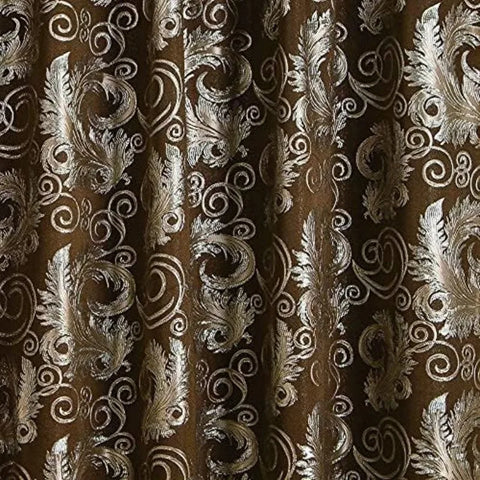 Jacquard Luxury Window 1 Panel Set Curtain with Attached Valance and Backing Bedroom