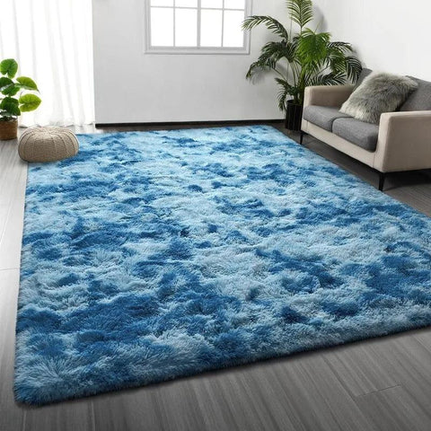 Large Shag Area Rugs, Tie-Dyed Plush Fuzzy Rugs for Living Room, Ultra Soft Fluffy Furry Rugs for Bedroom